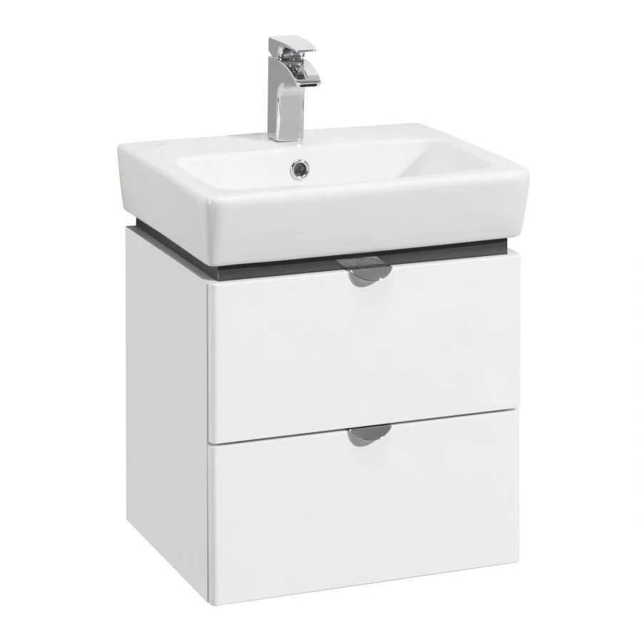 Compact Sky PRO 50 Sink Cabinet with Glossy White Finish