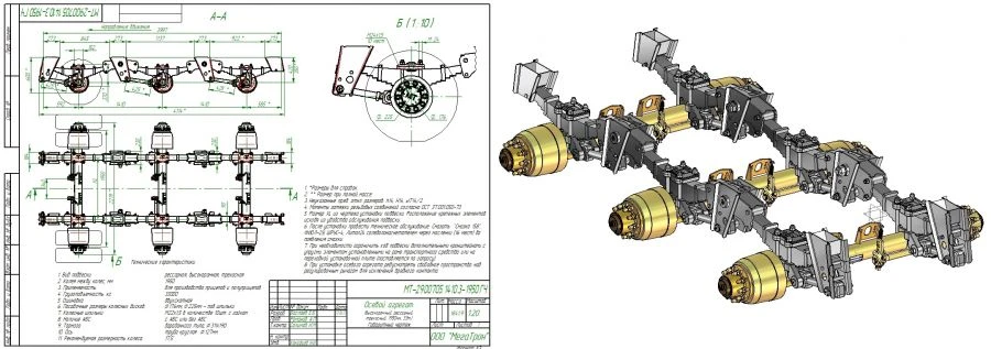 MT-2900705.1410.3-1950 High Clearance Axle Assembly
