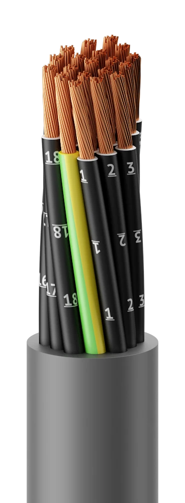 كابل مرن إيمفليكس كيو بي بي إم نج (أ) -HF 300/500 فولت