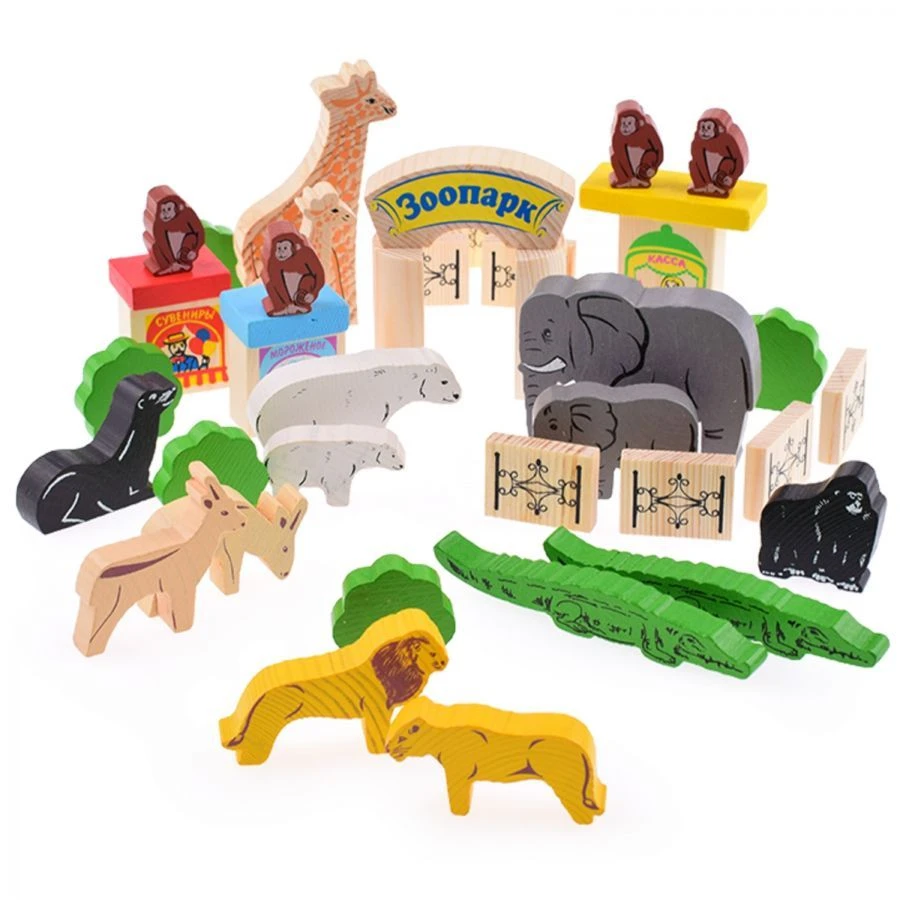 Zoo Building Set - 39 Pieces, Model 7678-5