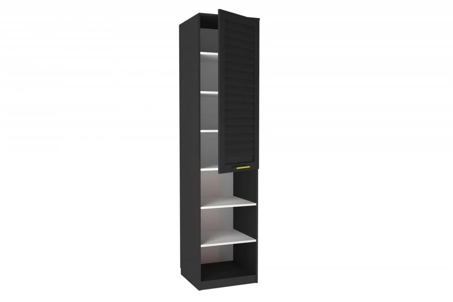 Modern type 1 LD.520070.000 Shelving unit with drawers (White/Black )