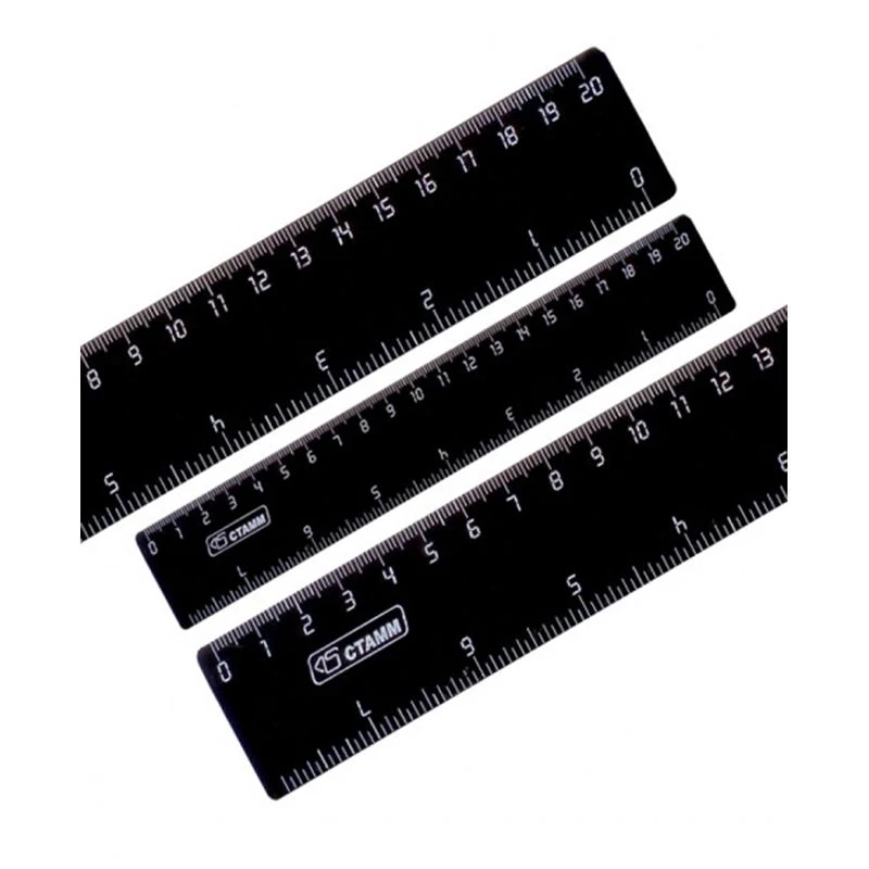 STAMM 30cm Plastic Ruler with Dual Scales