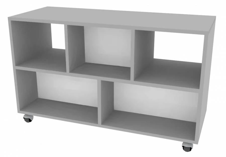 Dual-side mobile cabinet on spherical supports 1000x400x600mm