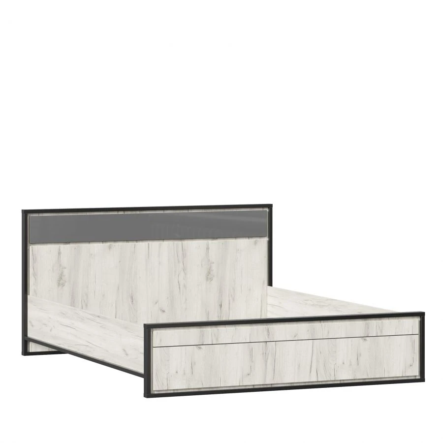 Techno LD.678140.000 Bed 1600 (White Craft Oak/Grey Slate)