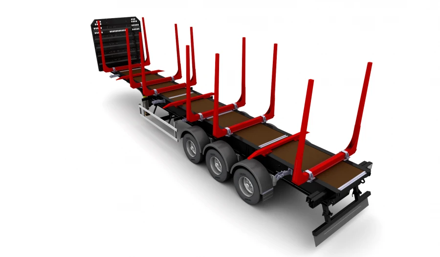 TY-453 Modification Semi-Trailer for Logs (No Crane Mechanism)