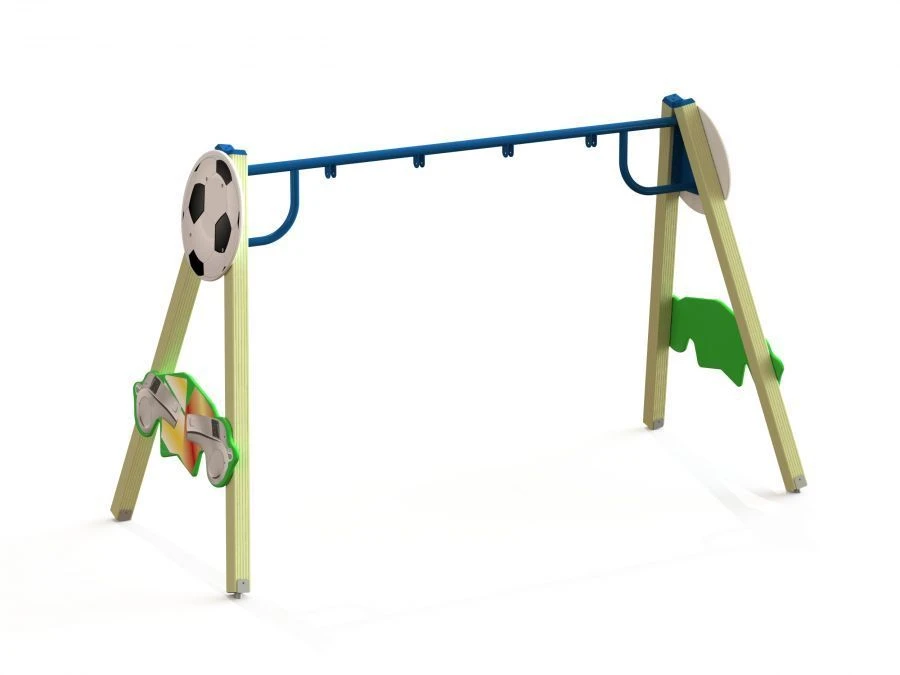 Double Swing Set with Artistic Design (Suspensions Not Included)