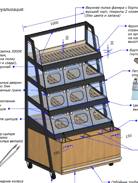 Closed Bread Rack 1000 XSZ10