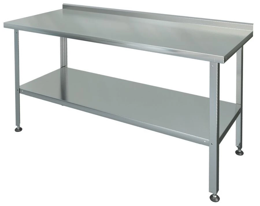 Cutting table with side, solid shelf SRP-1-0,7/1,8-P (stainless steel)