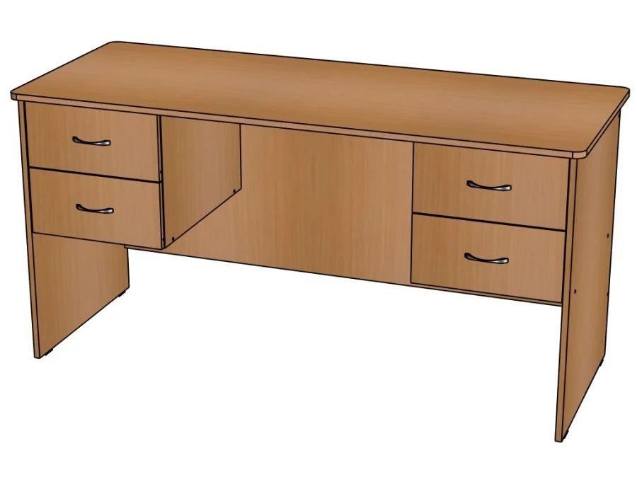 Writing Desk with Two Suspended Cabinets - Model C20