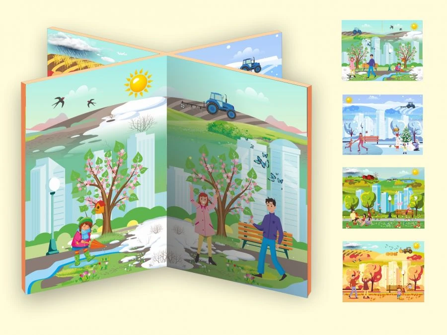 4-in-1 Seasonal Role-Playing Game Panel