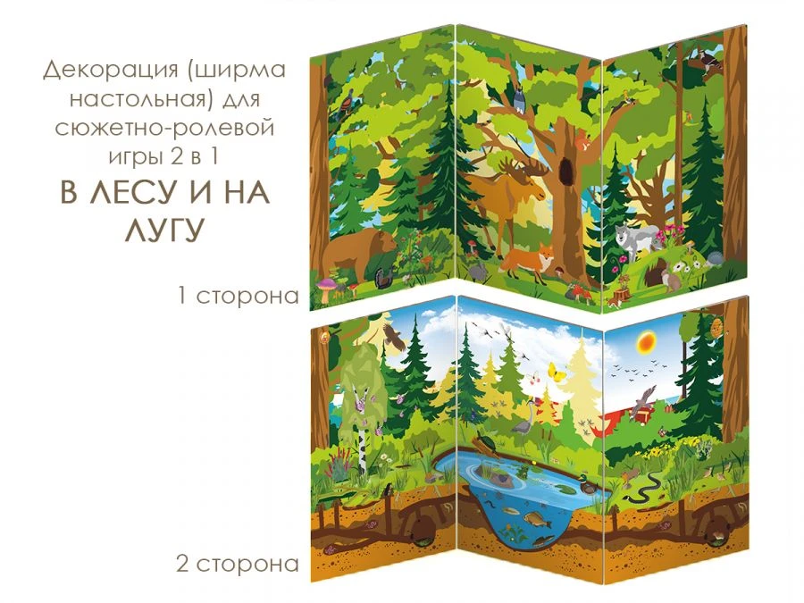 2-in-1 Role-Playing Game Panel: In the Forest and Meadow