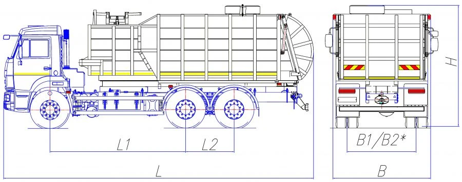 Side Load Garbage Truck MK-4551-08