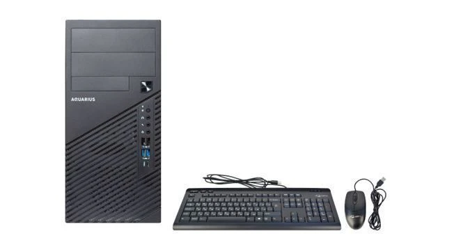 Mini-Tower Personal Computer with Keyboard and Mouse for Professional Use Aquarius Pro P30 K44