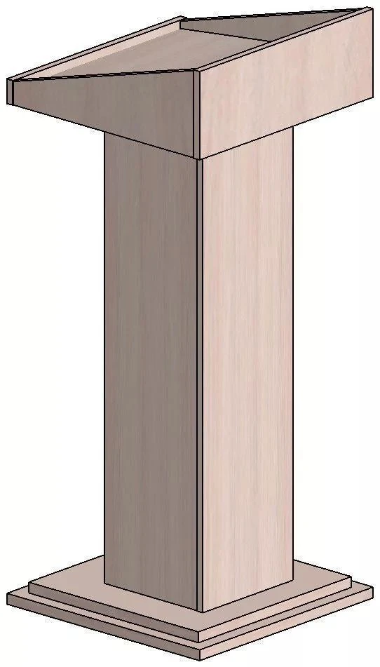 Wooden Floor Podium for Presentations