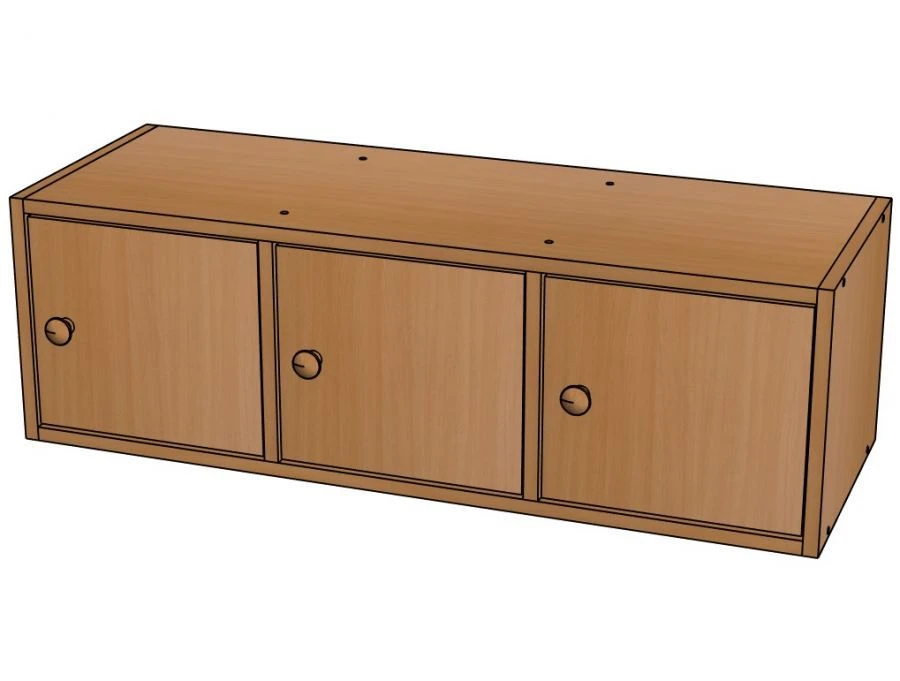 Three-Section Wardrobe Shelf for Clothing Storage - Model ШД15