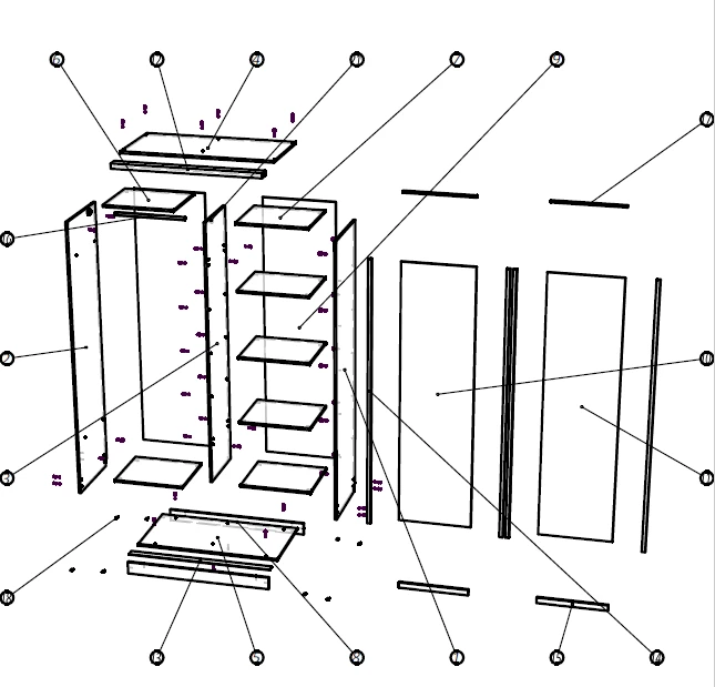 Wooden Wardrobe for Clothes MP-SHK2D
