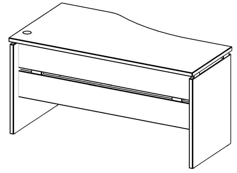 Ergonomic Desk 8013 Left/Right - Galant Series