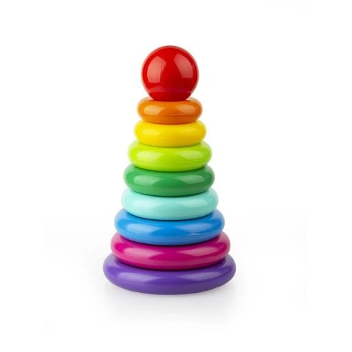 لعبة الهرم XL بطول 27 سم مجموعة 10 حلقات ملونة