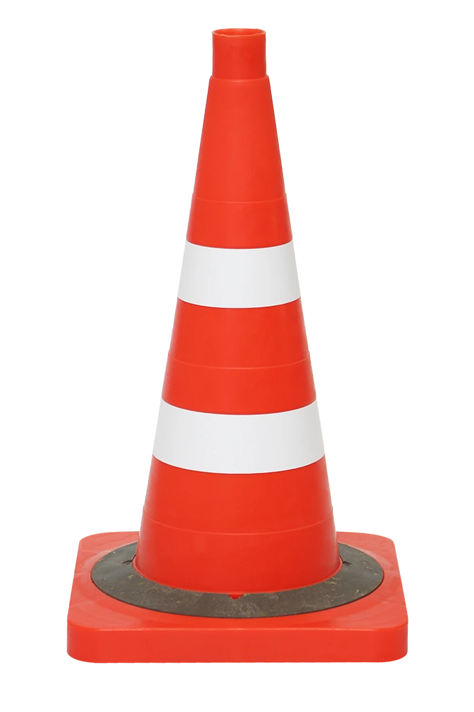 مخروط إشارة مزنر 510 مم مع شريحتين بيضاوين غير لامعتين 50/80 مم - KS-2.4.0