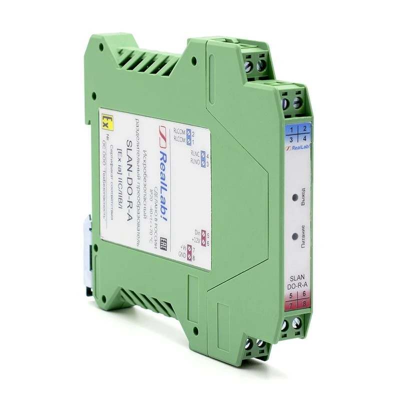 Intrinsically Safe Discrete Signal Isolator with Relay Output SLAN-DO-R-A