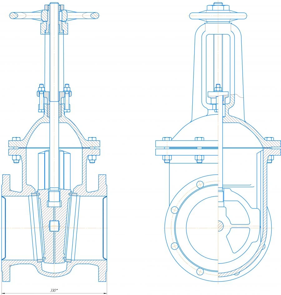 Wedge Cast Iron Gate Valve DN 200