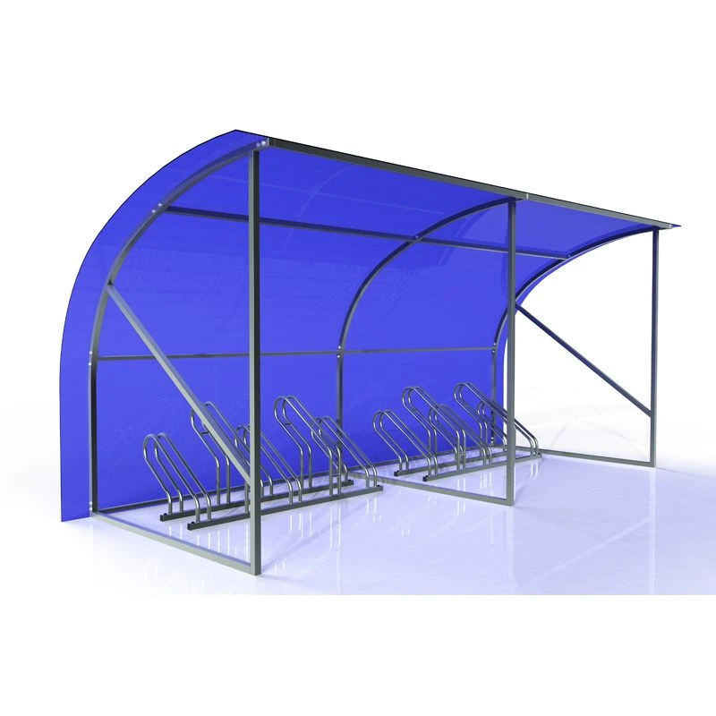 Large Bicycle Parking Rack with Canopy "PARUS" for 5 Bikes