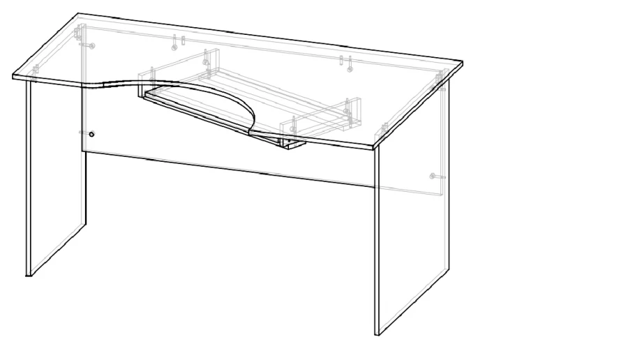 Ergonomic Desk ST ERG 3 for Office and Home Use