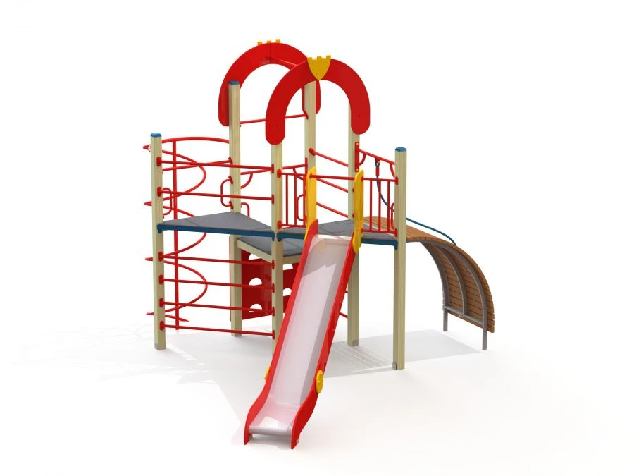 Children's Play Complex with Three Towers - Model DIC 2.172