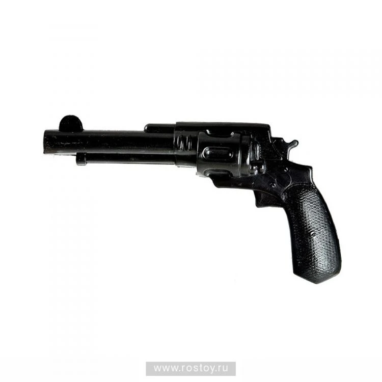 Realistic Black Toy Revolver with Textured Details