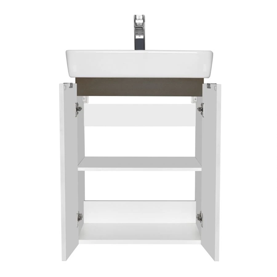 Spacious and Compact Sky PRO 55 Sink Cabinet - White Gloss