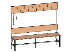 Metal Wardrobe-Bench G.9 for Office and Home Use