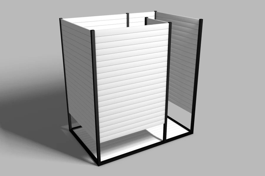 كابينة تغيير ملابس بإطار معدني