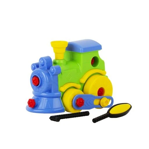 Colorful Train Toy Set with 26 Pieces and Tools
