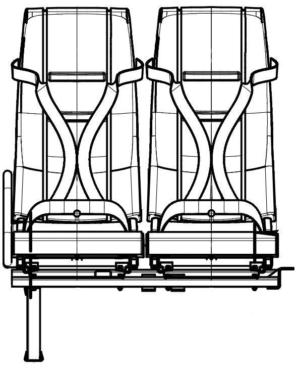 مقعد ركاب ДС15.6840.010-ПВ05