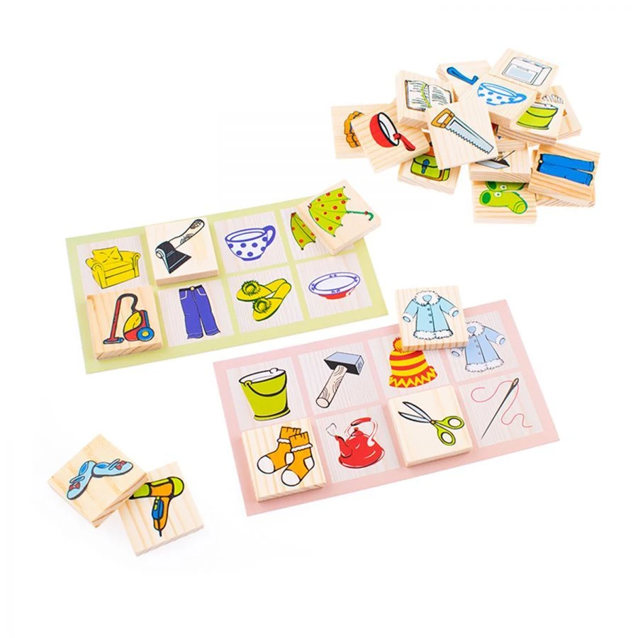 لعبة لوتو التعليمية "الأشياء" مع 48 قطعة - موديل 6-2222-3