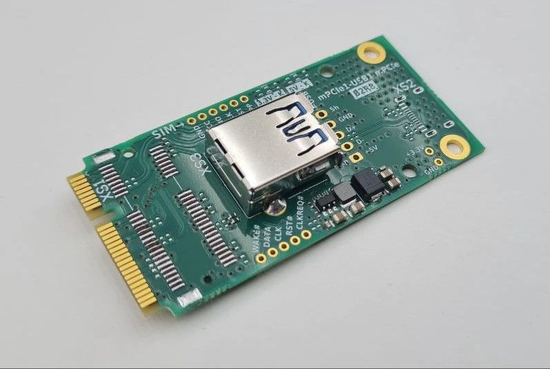Mini PCIe to USB Adapter Module, Model mPCIe-USB-A