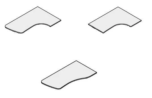 Ergonomic Office Tabletop Set - "Gamma" Collection