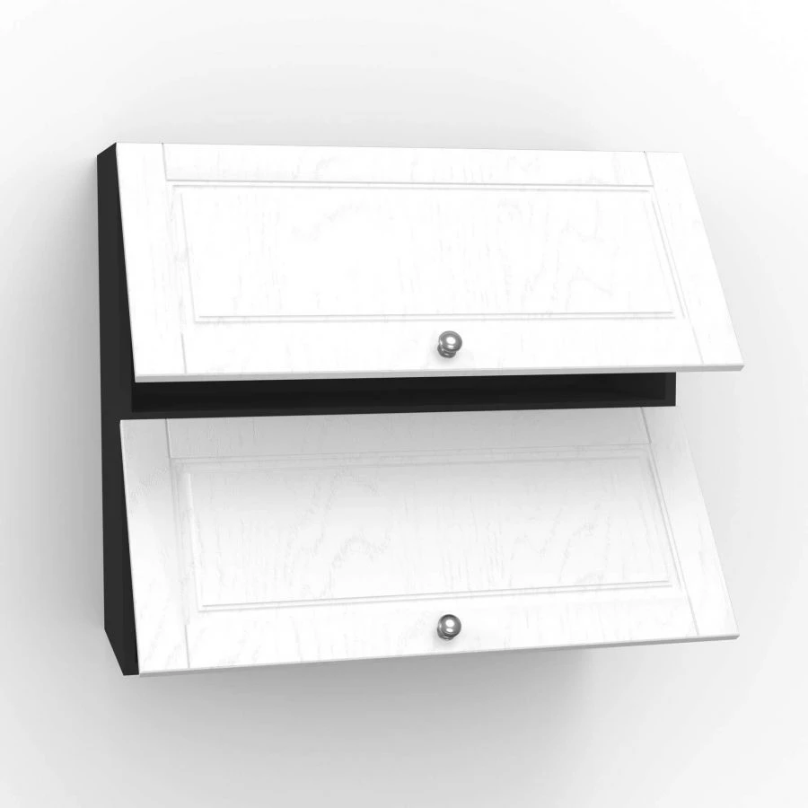 Horizontal Kitchen Cabinet 800 with 2 Doors, Black - Type 4 LD.270760.000