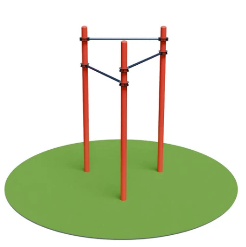 Triangular Three-Level Street Pull-Up Bar