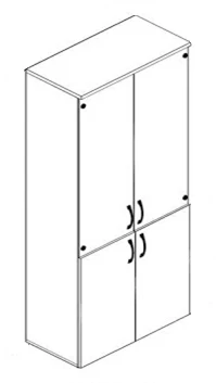 Closed Wooden Office Cabinet for Documents Model SHZD-1900-1