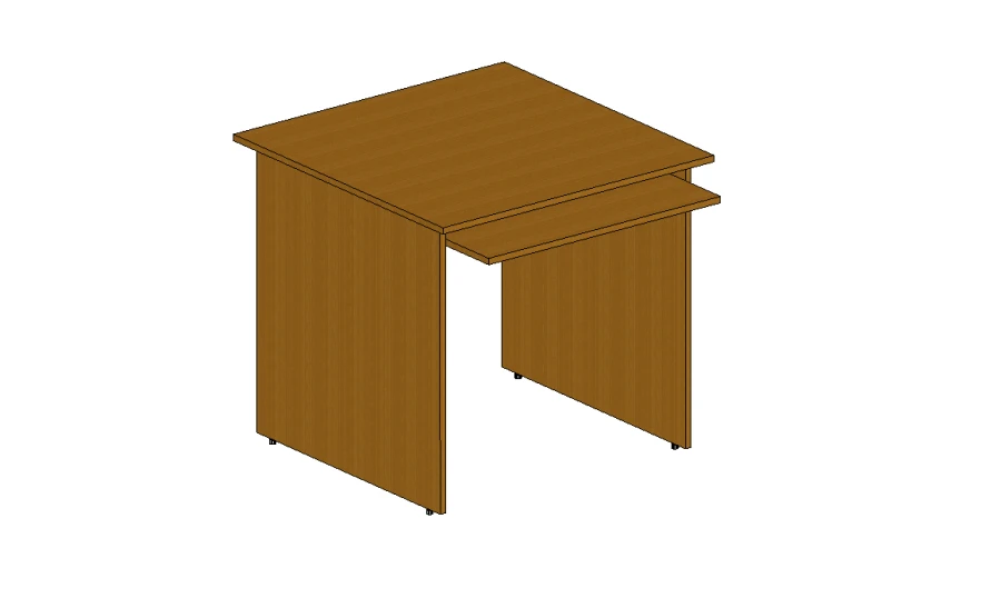 طاولة الكمبيوتر مع سطح مستطيل ورف قابل للسحب - GM 31.01.12.110.005.23.00