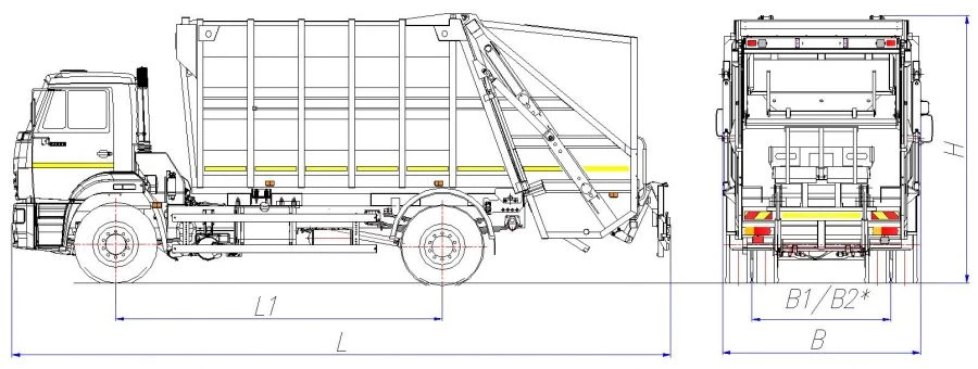 Rear Loading Garbage Truck Model MK-4541-06