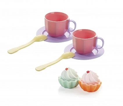 Miniature Tea Set with Cupcakes for Two - "Princess