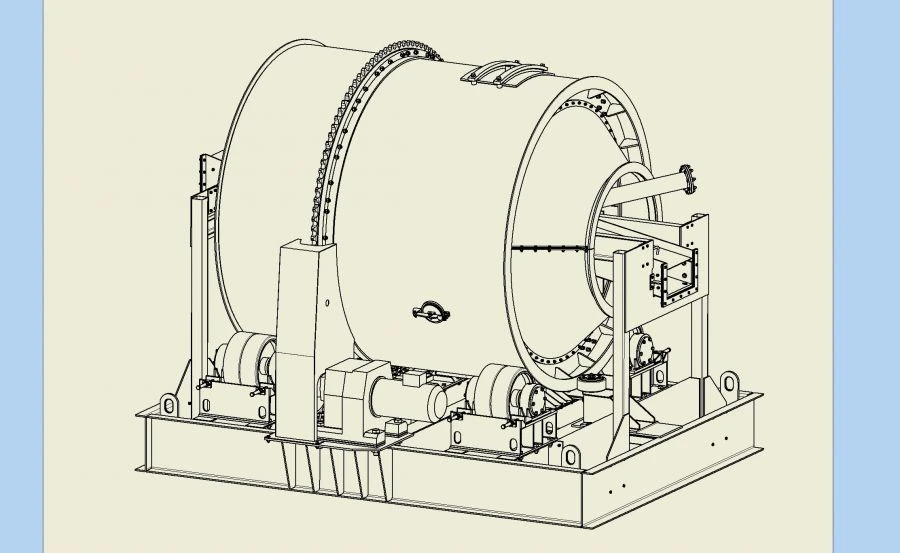 SSD 24/25 Heavy-Duty Drum Separator for Ore Enrichment