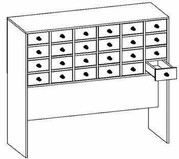 Wooden Filing Cabinet with Custom Dimensions