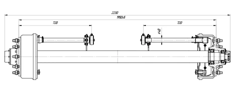 مجموعة محور مقطورة الجرار PT-23.01.07.00.00