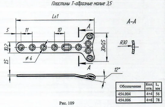 T-Shaped Small Plates 3.5, Article 454.004