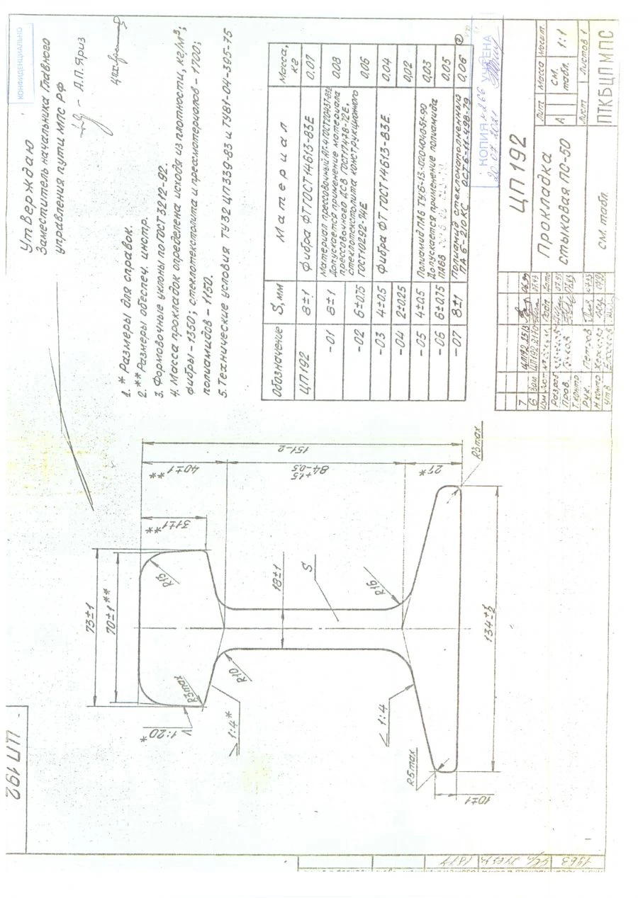 Joint Gasket PS-50 CP 192 (Polyamide Only) 4mm Thickness