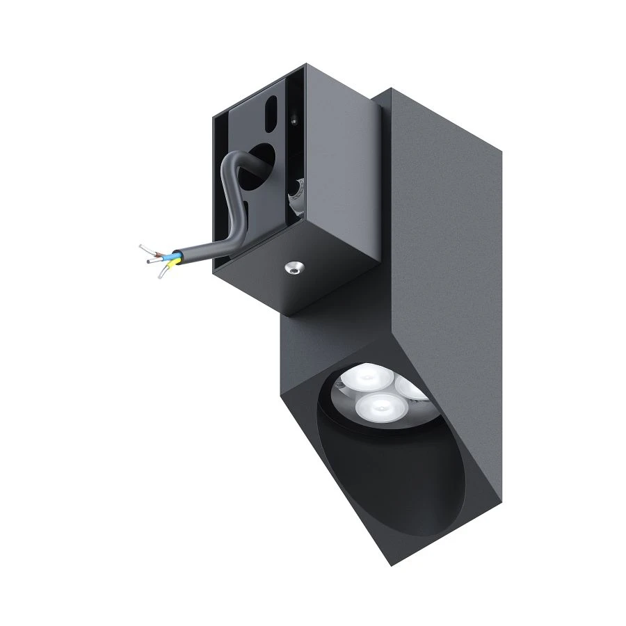 مصباح LED المعماري SVETHOLL بافي مربع مع غطاء L58 B58 H160 مزود بالطاقة 4W