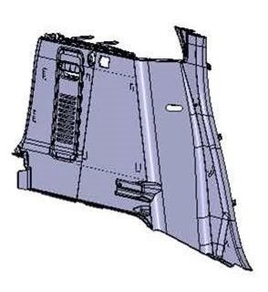 Rear Right Side Trim Panel for Lightweight Cars K0